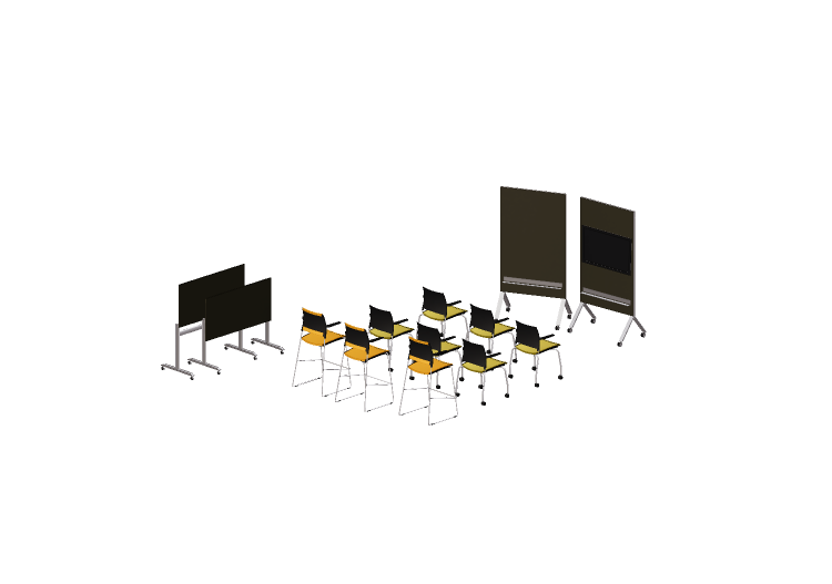 Chaises 3D - Composition de chaises et tableaux - Cavaletti... Chaises 3D - Composition de chaises et tableaux - Cavaletti...