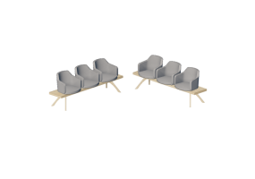 3D Chairs - Composition of chairs and tables - Cavaletti - Embrace