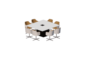 Chaises 3D - Composition de chaises et tables - Cavaletti - Meet