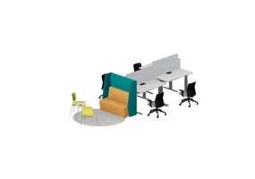 3D Chairs - Composition of chairs and tables - Cavaletti - Create