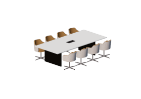Chaises 3D - Composition de chaises et tables - Cavaletti - Meet