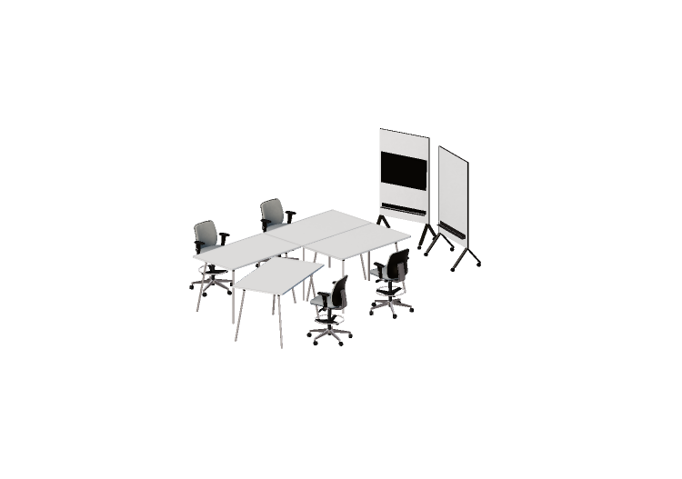 Chaises 3D - Composition de chaises et tables - Cavaletti -... Chaises 3D - Composition de chaises et tables - Cavaletti -...