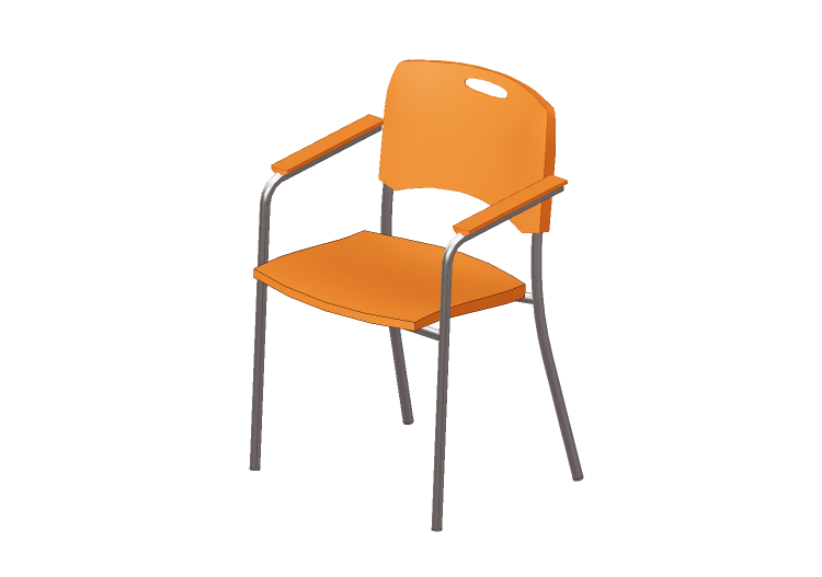 Cadeira 3D - Cadeira com assento de plástico - Cavaletti -... Cadeira 3D - Cadeira com assento de plástico - Cavaletti -...