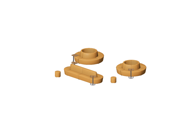 Poltrone 3D - Composizione di divani e tavoli - Cavaletti -... Poltrone 3D - Composizione di divani e tavoli - Cavaletti -...
