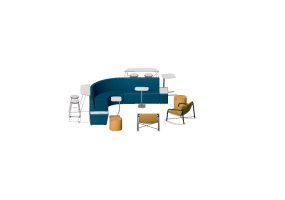 Poltrone 3D - Composizione di divani e tavoli - Cavaletti - Share