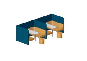 Poltrone 3D - Composizione di divani e tavoli - Cavaletti - Meet