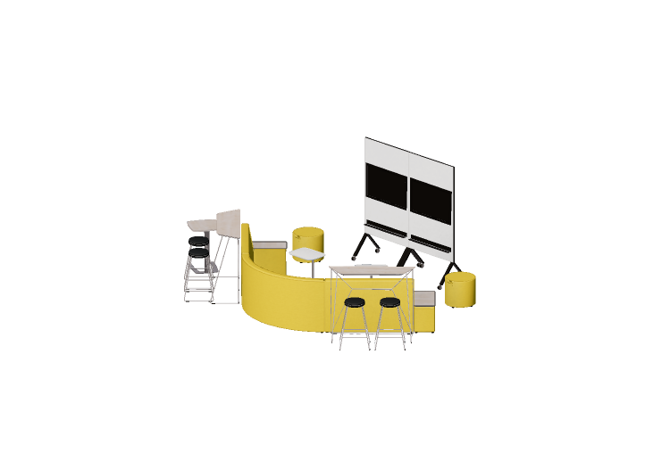 Poltrone 3D - Composizione di sedie e divani - Cavaletti -... Poltrone 3D - Composizione di sedie e divani - Cavaletti -...