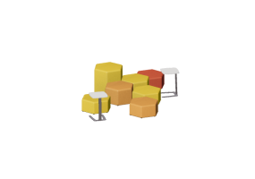 3D Arm Chairs - Composition of sofas and tables - Cavaletti - Embrace