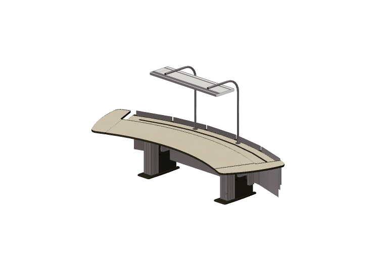 Scrivanie 3D - Scrivania operatore curva con ripiano... Scrivanie 3D - Scrivania operatore curva con ripiano...