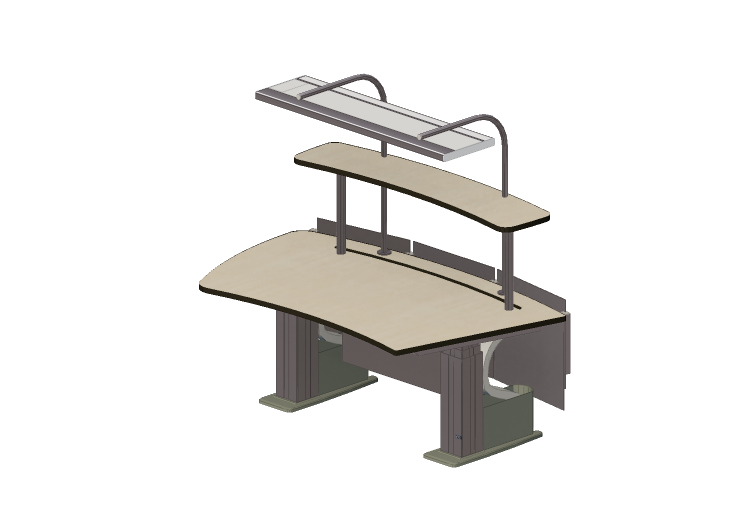 3D Schreibtische - Gebogener Betrieber-Schreibtisch mit... 3D Schreibtische - Gebogener Betrieber-Schreibtisch mit...