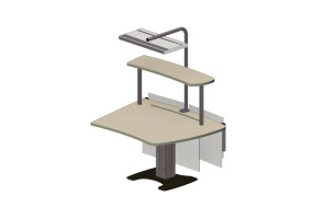Bureaux 3D - Bureau op&eacute;rateur avec plan motoris&eacute; et illumination - CGM - WSL