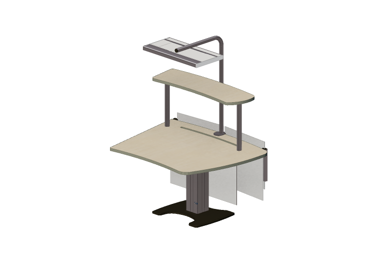 Scrivanie 3D - Scrivania operatore con ripiano motorizzato... Scrivanie 3D - Scrivania operatore con ripiano motorizzato...