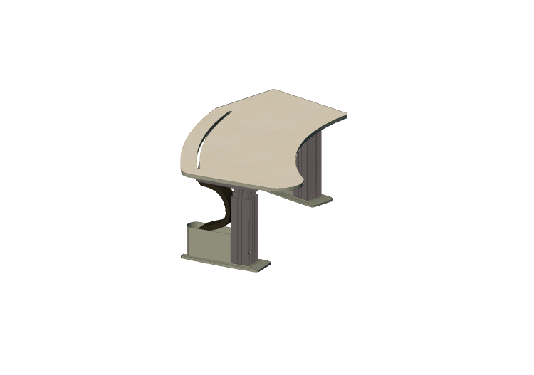 Escritorios 3D - Escritorio operador curva - CGM -... Escritorios 3D - Escritorio operador curva - CGM -...