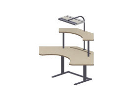 Escritorios 3D - Escritorio operador multiuso con iluminaci&oacute;n - CGM - Futuro 1525