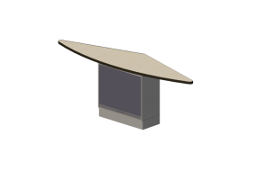 3D Schreibtische - Gebogener Betrieber-Schreibtisch - CGM