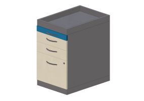 Bookshelves and Containers 3D - Floor Drawers set - Birch Blue - CGM