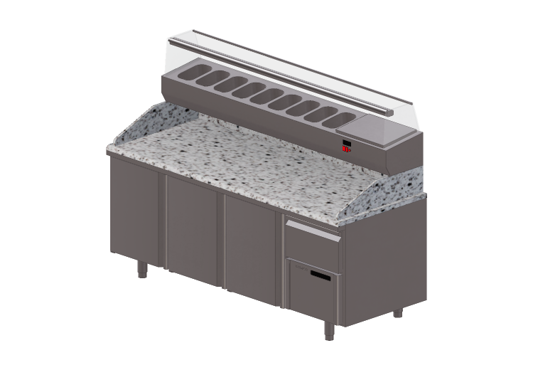 Móveis 3D - Bancada de trabalho para pizza - Coreco - MR80... Móveis 3D - Bancada de trabalho para pizza - Coreco - MR80...