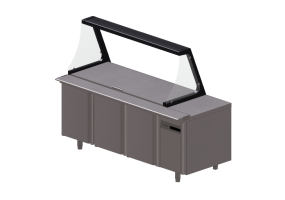 Meubles 3D - Comptoir r&eacute;frig&eacute;r&eacute; - Coreco - PC80 200