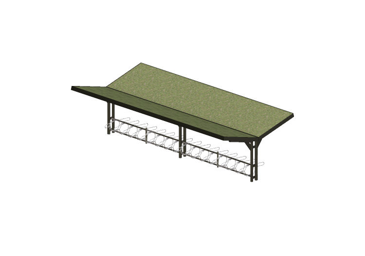 Accessori 3D - Parcheggio coperto per biciclette - Cyklos -... Accessori 3D - Parcheggio coperto per biciclette - Cyklos -...