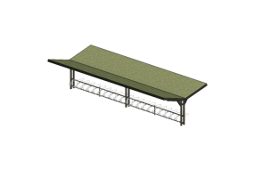 Accesorios 3D - Estacionamiento cubierto para bicicletas - Cyklos - Ypsilon - 313364
