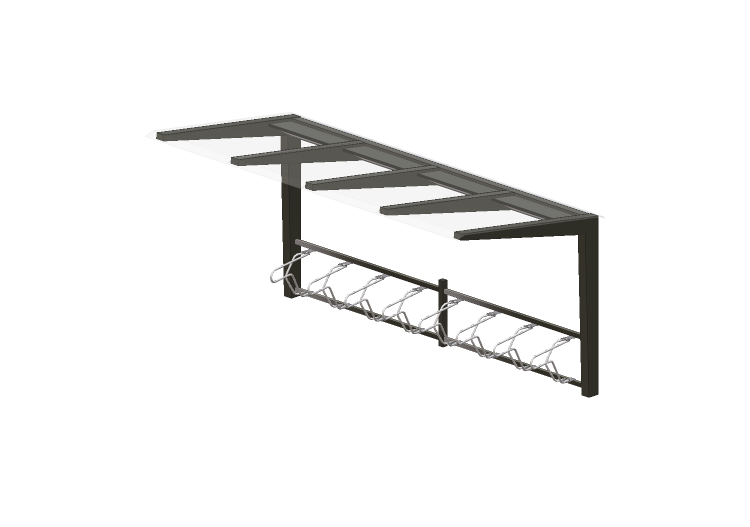 Acessórios 3D - Estacionamento coberto para bicicletas -... Acessórios 3D - Estacionamento coberto para bicicletas -...