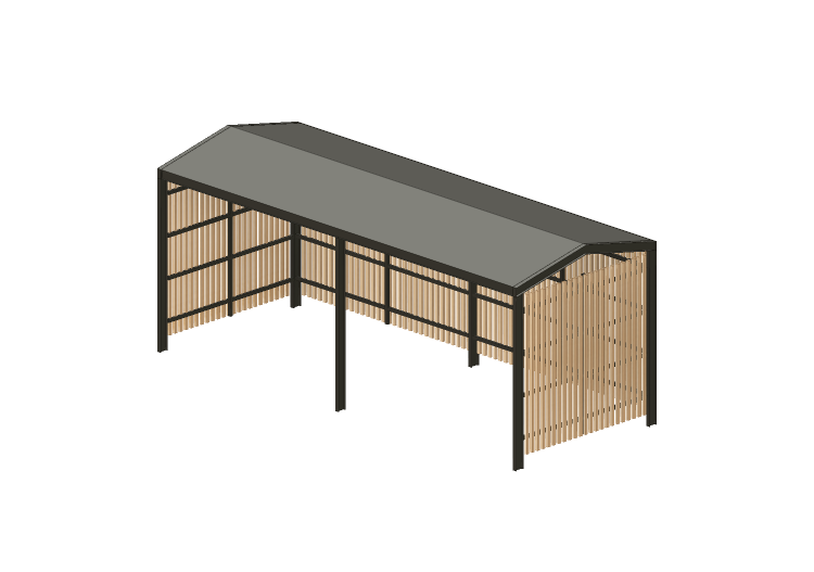 Acessórios 3D - Estacionamento coberto para bicicletas -... Acessórios 3D - Estacionamento coberto para bicicletas -...