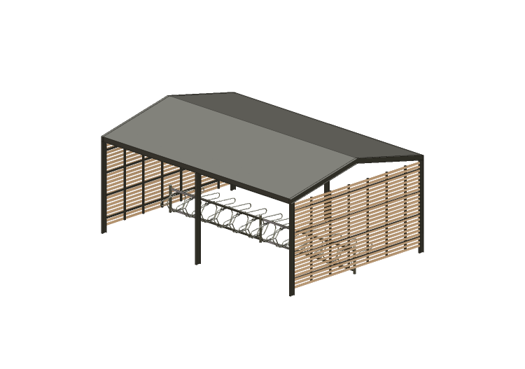 Accessori 3D - Parcheggio coperto per biciclette - Cyklos -... Accessori 3D - Parcheggio coperto per biciclette - Cyklos -...