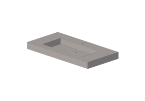 Pias 3D - Cuba 90x46cm &ndash; Dekker &ndash; Beton &ndash; 180893