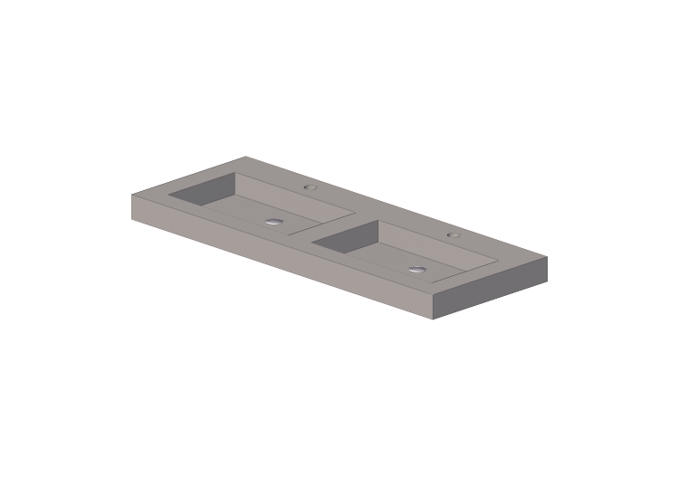 3D Waschbecken - Waschbecken 120x46cm - Dekker - Beton -... 3D Waschbecken - Waschbecken 120x46cm - Dekker - Beton -...