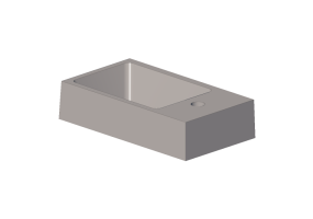 Pias 3D - Cuba 40x22cm &ndash; Dekker &ndash; Beton &ndash; 180895