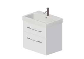 Mobili 3D - Mobile con lavabo e rubinetto - Dekker &ndash; Vittoria &ndash; 180090/180085/256001