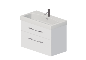 Mobili 3D - Mobile con lavabo e rubinetto - Dekker &ndash; Vittoria &ndash; 180092/180086/256001