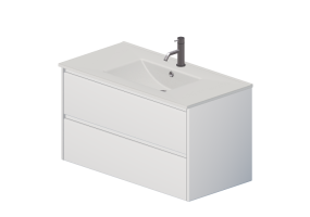 Meubles 3D - Meuble avec lavabo et robinet - Dekker – Veneto – 180206/180204/256001