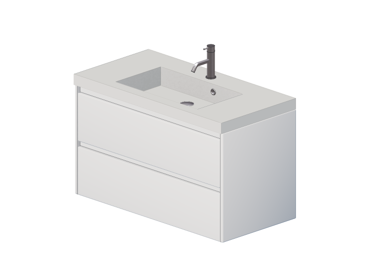 Meubles 3D - Meuble avec lavabo et robinet - Dekker –... Meubles 3D - Meuble avec lavabo et robinet - Dekker –...