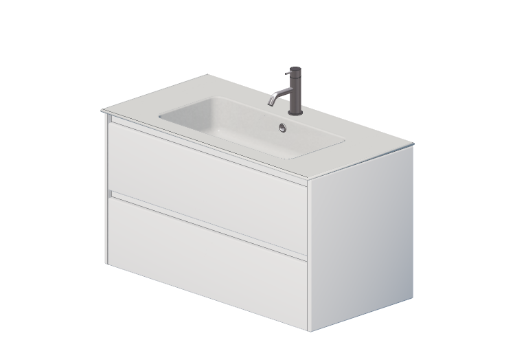 Muebles 3D - Mueble con lavabo y grifo - Dekker – Veneto –... Muebles 3D - Mueble con lavabo y grifo - Dekker – Veneto –...