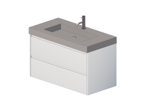 Muebles 3D - Mueble con lavabo y grifo - Dekker &ndash; Veneto &ndash; 180206/180893/256001