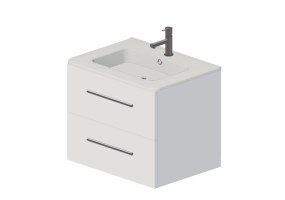 Muebles 3D - Mueble con lavabo y grifo - Dekker &ndash; Pesaro &ndash; 180626/150026/256050