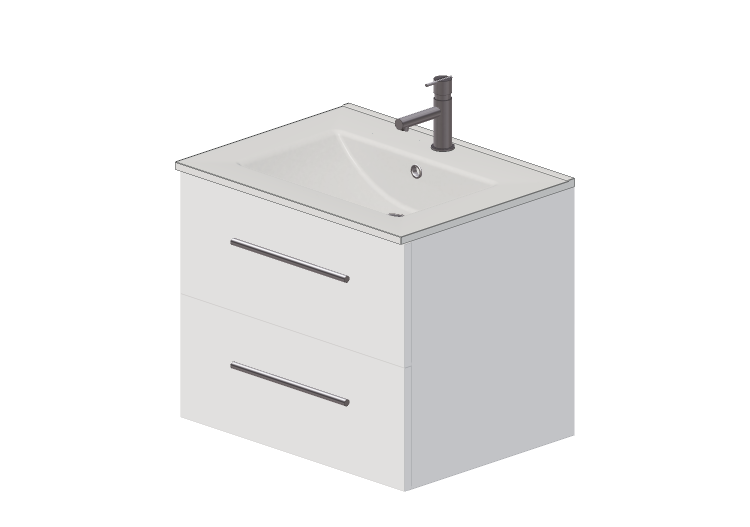 Muebles 3D - Mueble con lavabo y grifo - Dekker – Pesaro –... Muebles 3D - Mueble con lavabo y grifo - Dekker – Pesaro –...