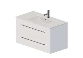 Muebles 3D - Mueble con lavabo y grifo - Dekker &ndash; Pesaro &ndash; 180627/180204/256050