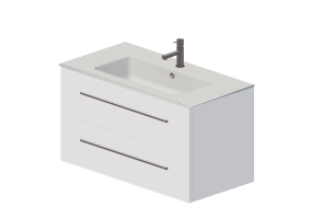 Meubles 3D - Meuble avec lavabo et robinet - Dekker &ndash; Pesaro &ndash; 180627/180598/256050