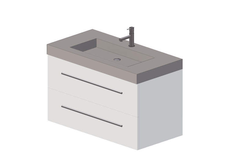 Muebles 3D - Mueble con lavabo y grifo - Dekker – Pesaro –... Muebles 3D - Mueble con lavabo y grifo - Dekker – Pesaro –...