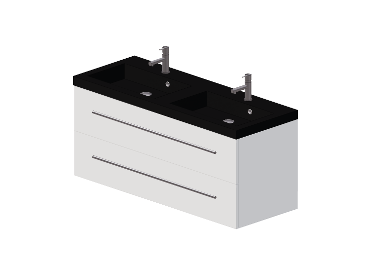 Mobili 3D - Mobile con lavabo e due rubinetti - Dekker –... Mobili 3D - Mobile con lavabo e due rubinetti - Dekker –...