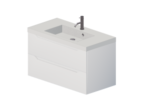 3D Furniture - Wash basin cabinet with faucet - Dekker &ndash; Magione &ndash; 180245/180342/256001