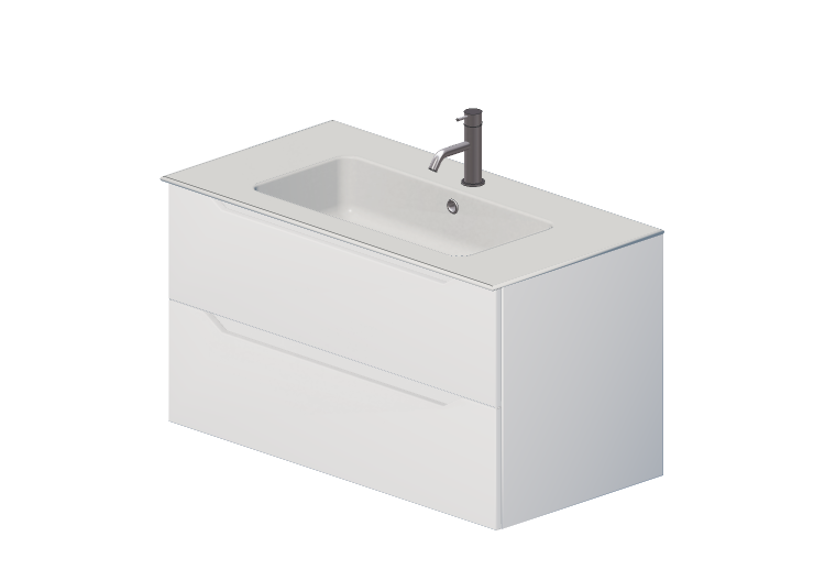 Muebles 3D - Mueble con lavabo y grifo - Dekker – Magione –... Muebles 3D - Mueble con lavabo y grifo - Dekker – Magione –...