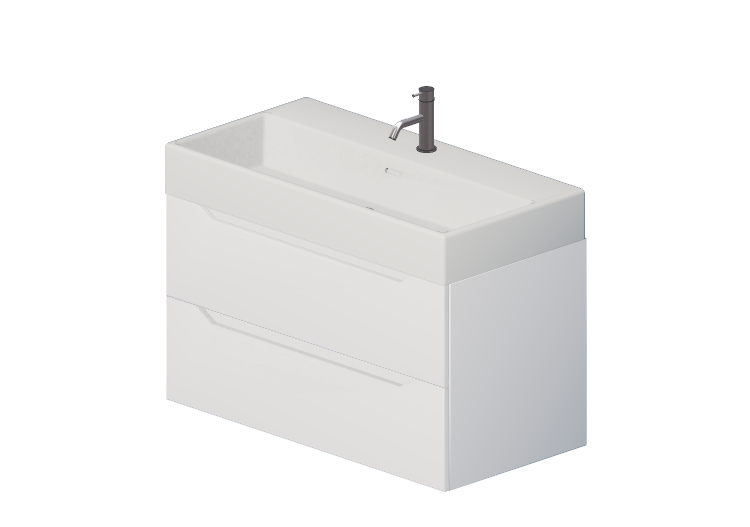 3D Möbel - Waschbecken mit Unterschrank und Wasserhahn -... 3D Möbel - Waschbecken mit Unterschrank und Wasserhahn -...