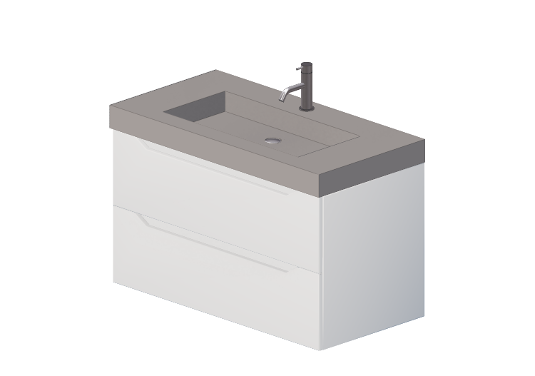 Mobili 3D - Mobile con lavabo e rubinetto - Dekker –... Mobili 3D - Mobile con lavabo e rubinetto - Dekker –...