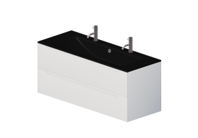 Mobili 3D - Mobile con lavabo e due rubinetti - Dekker &ndash; Magione &ndash; 180246/180300/256001