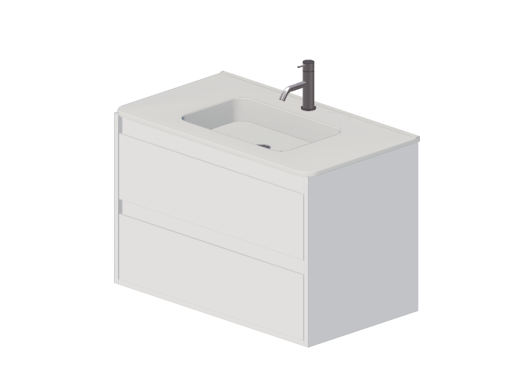 3D Möbel - Waschbecken mit Unterschrank und Wasserhahn -... 3D Möbel - Waschbecken mit Unterschrank und Wasserhahn -...