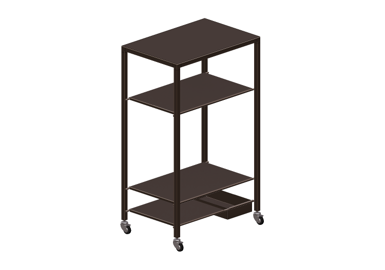 3D Tisch - Servierwagen aus Metall - Desalto - Helsinki -... 3D Tisch - Servierwagen aus Metall - Desalto - Helsinki -...