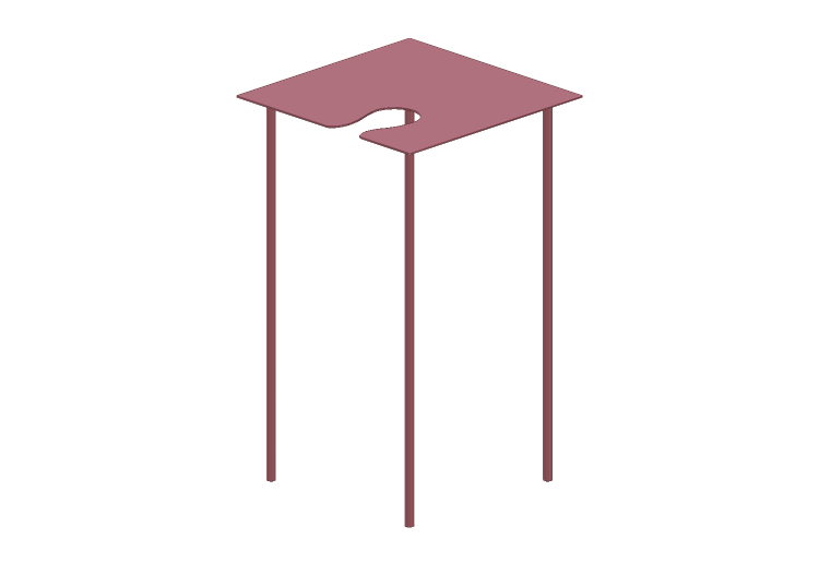 3D Tisch - Couchtisch aus Metall - Desalto - Softer than... 3D Tisch - Couchtisch aus Metall - Desalto - Softer than...